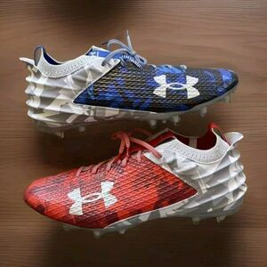 Under Armour Mens Blur Smoke 2.0 USA Freedom Football Cleats Size 13 3026341-100